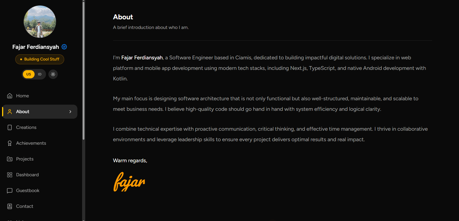 Website Portfolio Pribadi